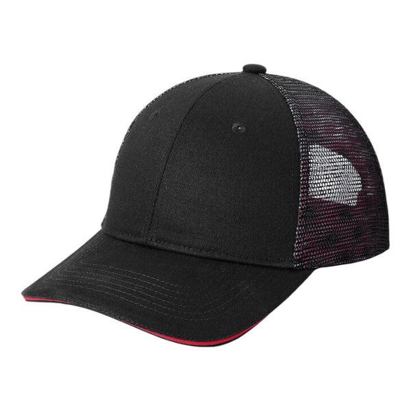 Port Authority C818 Double Mesh Snapback Sandwich Bill Cap