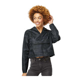 Independent Trading Co EXP64CRP Women's Lightweight Quarter-Zip Pullover Crop Windbreaker