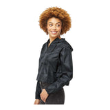 Independent Trading Co EXP64CRP Women's Lightweight Quarter-Zip Pullover Crop Windbreaker