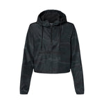 Independent Trading Co EXP64CRP Women's Lightweight Quarter-Zip Pullover Crop Windbreaker