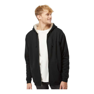 Independent Trading Co EXP40SHZ Men's Sherpa-Lined Full-Zip Hooded Sweatshirt - 