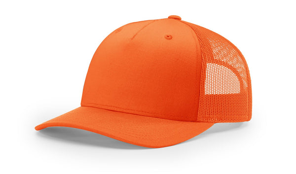 Richardson 882FP Blaze Orange Five Panel Trucker Hat
