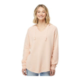 Independent Trading Co PRM2500 Women’s Lightweight California Wave Wash Hooded Sweatshirt