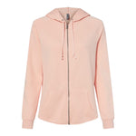 Independent Trading Co PRM2500Z Women's California Wave Wash Full-Zip Hooded Sweatshirt