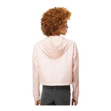 Independent Trading Co EXP64CRP Women's Lightweight Quarter-Zip Pullover Crop Windbreaker