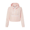 Independent Trading Co EXP64CRP Women's Lightweight Quarter-Zip Pullover Crop Windbreaker