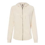 Independent Trading Co PRM2500Z Women's California Wave Wash Full-Zip Hooded Sweatshirt