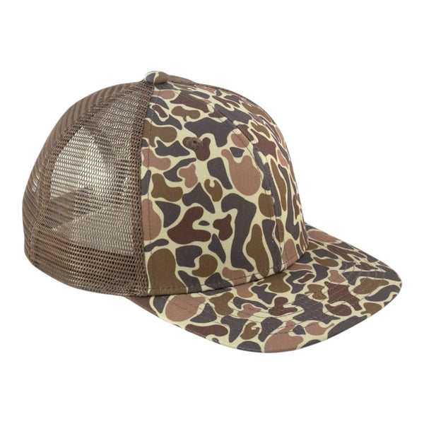 Blank Rope Hats Camo Trucker Cap Mesh Back