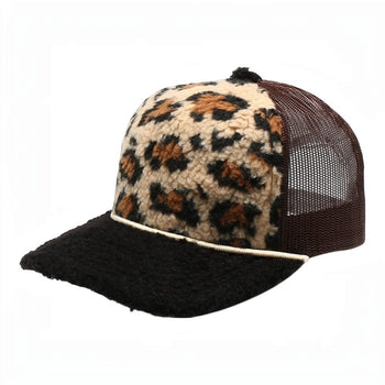 PITBULL LPD21 Leopard Fleece 5 Panel Meshback