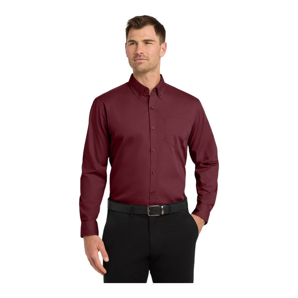 Port Authority W100 Long Sleeve Carefree Poplin Shirt