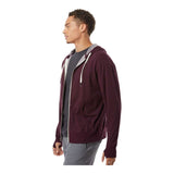 Independent Trading Co PRM90HTZ Unisex Heathered French Terry Full-Zip Hooded Sweatshirt