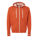Independent Trading Co PRM90HTZ Unisex Heathered French Terry Full-Zip Hooded Sweatshirt