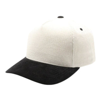 PitBull CDY10 5 Panel Two-Tone Cream Corduroy Cap
