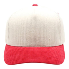 PitBull CDY10 5 Panel Two-Tone Cream Corduroy Cap - 
