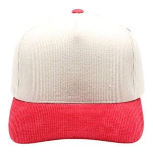 PitBull CDY10 5 Panel Two-Tone Cream Corduroy Cap - 
