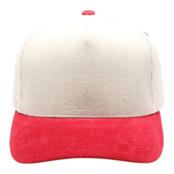 PitBull CDY10 5 Panel Two-Tone Cream Corduroy Cap