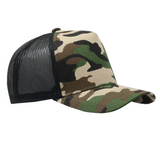 Cobra C112F 5-Panel Structured Poly/Cotton Front Mesh Back Hat