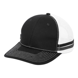 Port Authority C113 Two-Stripe Snapback Trucker Cap - 