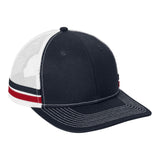 Port Authority C113 Two-Stripe Snapback Trucker Cap