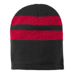 Port & Company C922 Fleece-Lined Striped Beanie Cap