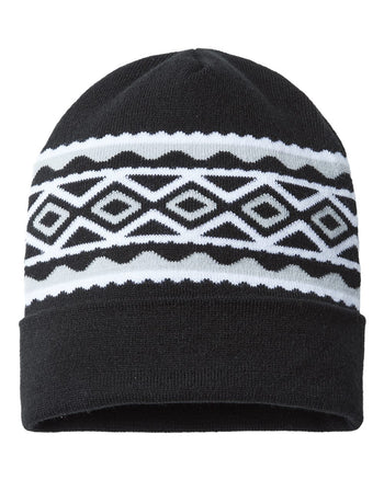 Cap America RKD12 USA-Made Diamond Cuffed Beanie