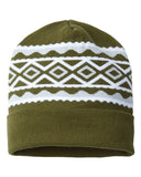 Cap America RKD12 USA-Made Diamond Cuffed Beanie