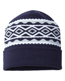 Cap America RKD12 USA-Made Diamond Cuffed Beanie