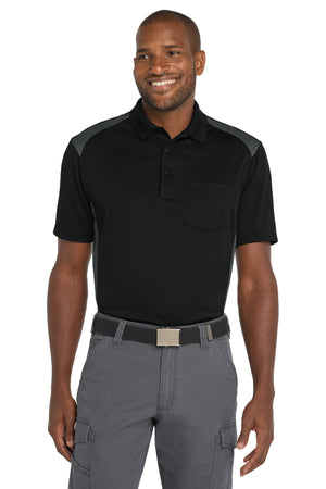 CornerStone CS416 Select Snag-Proof Two Way Colorblock Pocket Polo - 