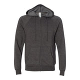 Independent Trading Co PRM33SBZ Unisex Special Blend Raglan Full-Zip Hooded Sweatshirt