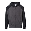 Independent Trading Co PRM15YSBZ Youth Lightweight Special Blend Raglan Zip Hood