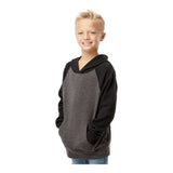 Independent Trading Co PRM15YSB Youth Lightweight Special Blend Raglan Hooded Sweatshirt