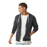 Independent Trading Co PRM90HTZ Unisex Heathered French Terry Full-Zip Hooded Sweatshirt