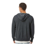 Independent Trading Co PRM90HTZ Unisex Heathered French Terry Full-Zip Hooded Sweatshirt