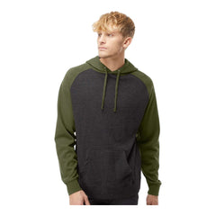 Independent Trading Co IND40RP Unisex Raglan Hooded Sweatshirt - 