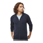 Independent Trading Co PRM33SBZ Unisex Special Blend Raglan Full-Zip Hooded Sweatshirt