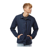 Independent Trading Co EXP99CNB Men's Water-Resistant Windbreaker Coachs Jacket