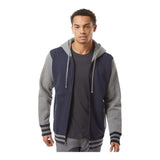 Independent Trading Co IND45UVZ Unisex Heavyweight Varsity Full-Zip Hooded Sweatshirt