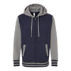 Independent Trading Co IND45UVZ Unisex Heavyweight Varsity Full-Zip Hooded Sweatshirt