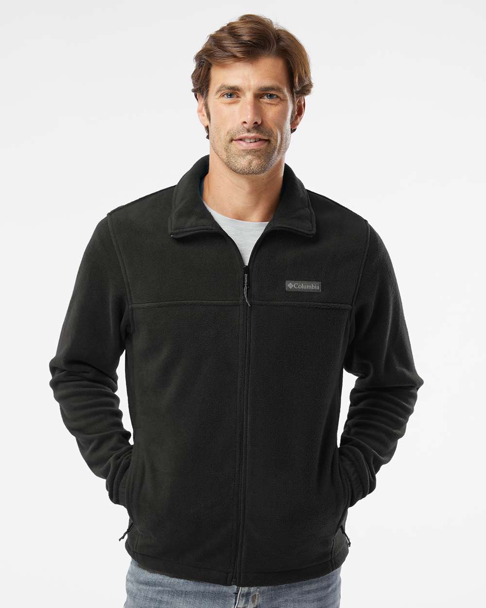 ICBブラック フリース ナイロン ジャケット Brixton Claxton Parsons Arctic Fleece Lined Black Windbreaker