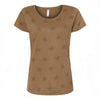 Code Five 3629 Women's Star Print Scoop Neck Tee