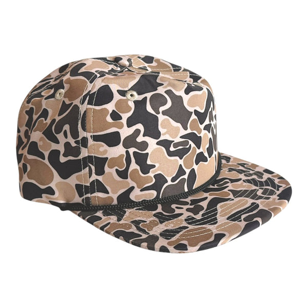 Blank Rope Hats Camo 5-Panel Snapback