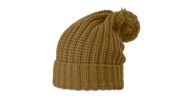 Richardson 143 Chunky Cable Beanie with Cuff & Pom 143R