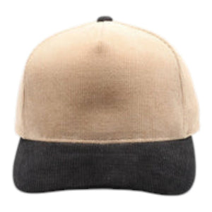 PitBull PB331K 5 Panel Two-Tone Khaki Corduroy Cap - 