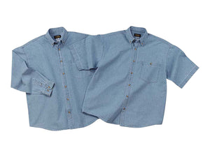 Cobra DEN-L Long Sleeve Washed Denim Shirt - 