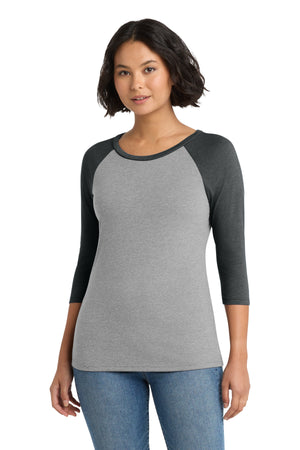 District DM136L Women's Perfect Tri 3/4-Sleeve Raglan - 