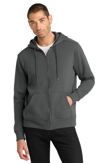 District DT1103 Perfect Weight Fleece Full-Zip Hoodie