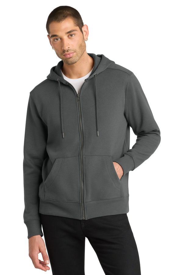 District DT1103 Perfect Weight Fleece Full-Zip Hoodie