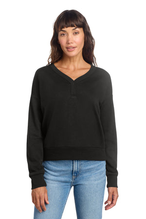 District DT1312 Women's Perfect Tri Fleece V-Neck Sweatshirt - 