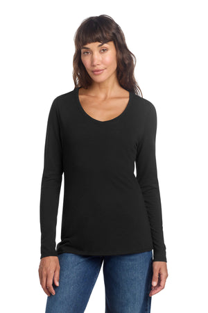 District DT135 Women's Perfect Tri Long Sleeve V-Neck Tee - 