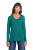 District DT135 Women's Perfect Tri Long Sleeve V-Neck Tee